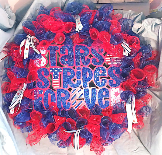 Patriotic Wreath - Stars and Stripes Forever
