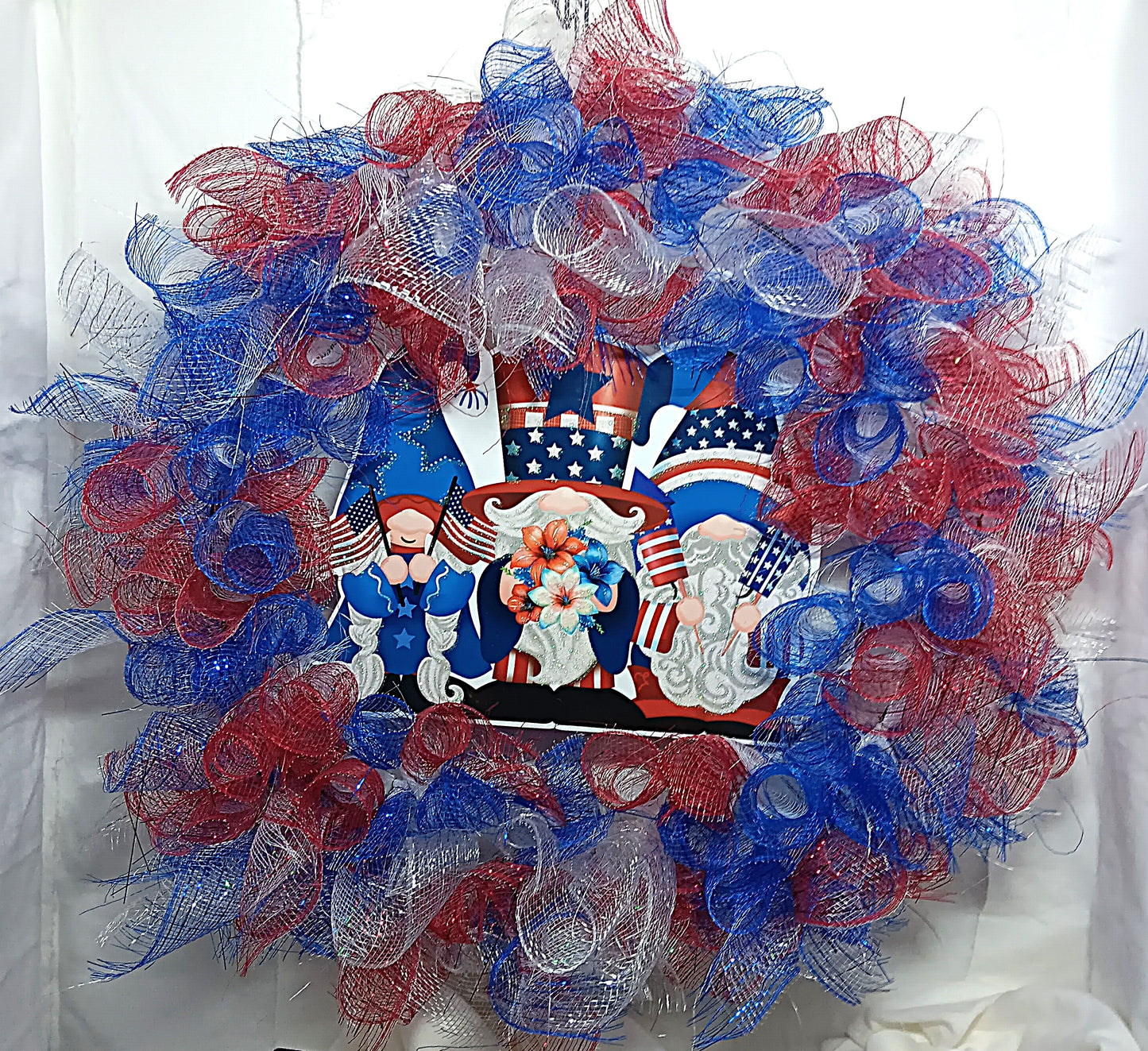 Three Gnomes Patriotic Wreath
