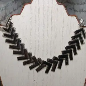 Steve Madden Chevron Necklace in SilverTone